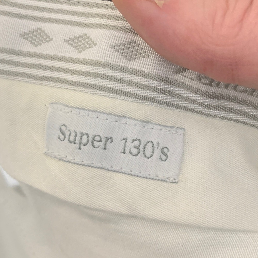 Zanella Todd Super 130s Wool Dress Pants 40x30 Gray Pleated Windowpane Italy - Picture 7 of 15